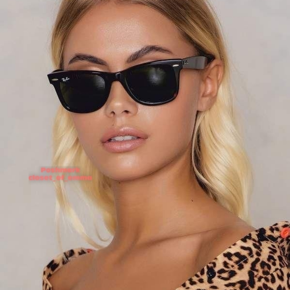 RayBan Wayfarer Black Lenses RB2140 Black Frame 50 - 54 NEW Unisex